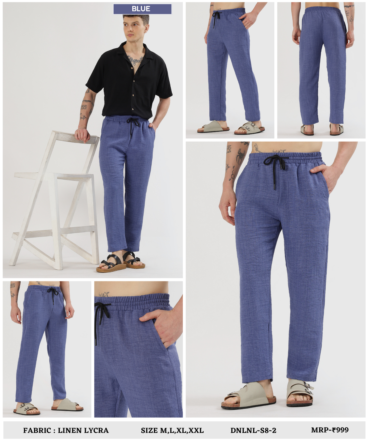 LinenEase Relax Pant - Imported Linen Lycra Lower (GSM 180)