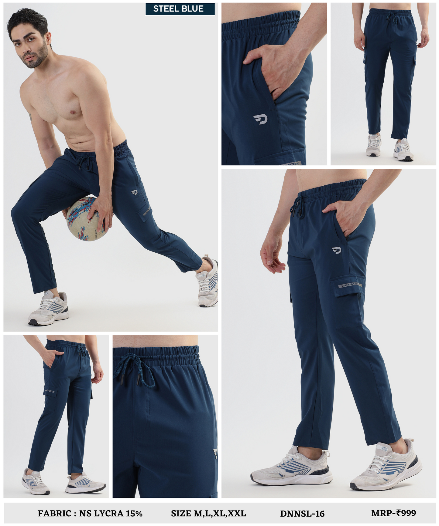 Cargo Style Trackpant – Imported Ns Parachute Lycra (170 GSM, 25% Lycra)