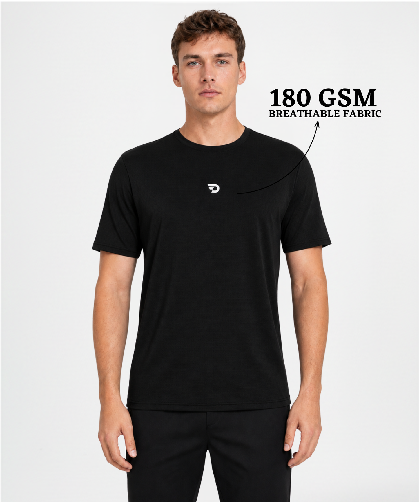 Men’s Imported Mesh Jacquard Lycra T-Shirt | 180 GSM | Regular Fit