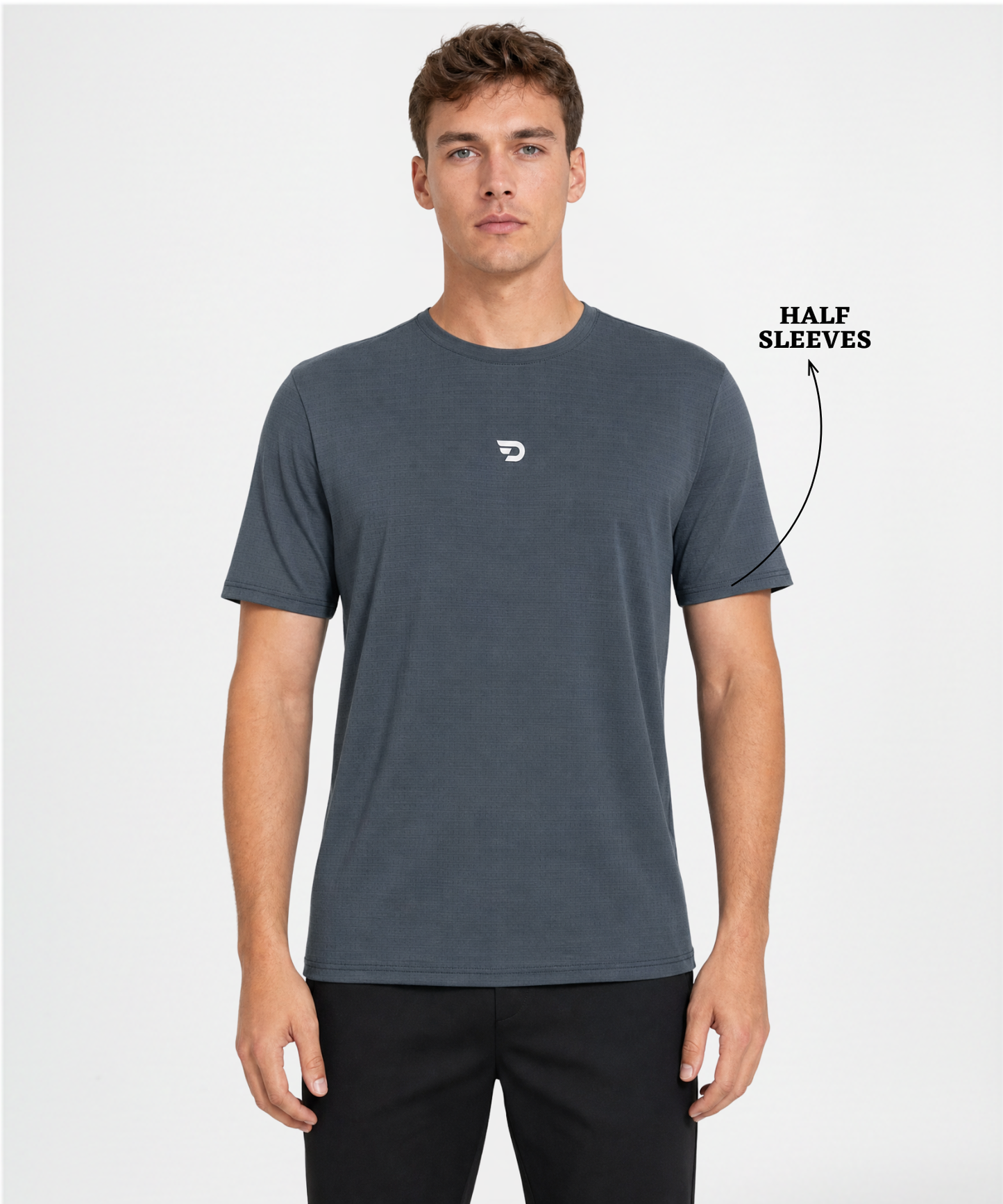 Men’s Imported Mesh Jacquard Lycra T-Shirt | 180 GSM | Regular Fit