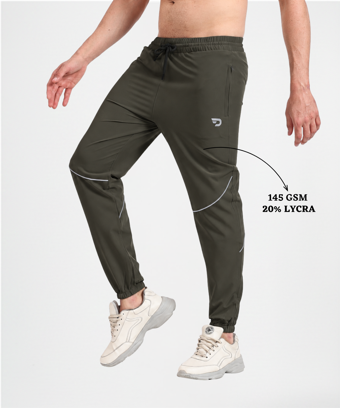 Everyday Stretch Track Pants - Imported Ns Parachute Lycra Trackpant (20% Lycra 145 GSM)