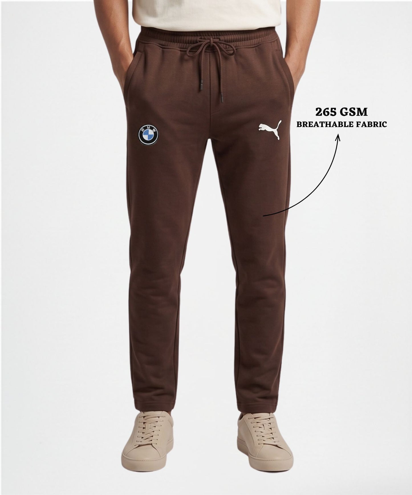 Premium Quality 100% Cotton Trackpant (GSM 265)| Dual Side Emboidery
