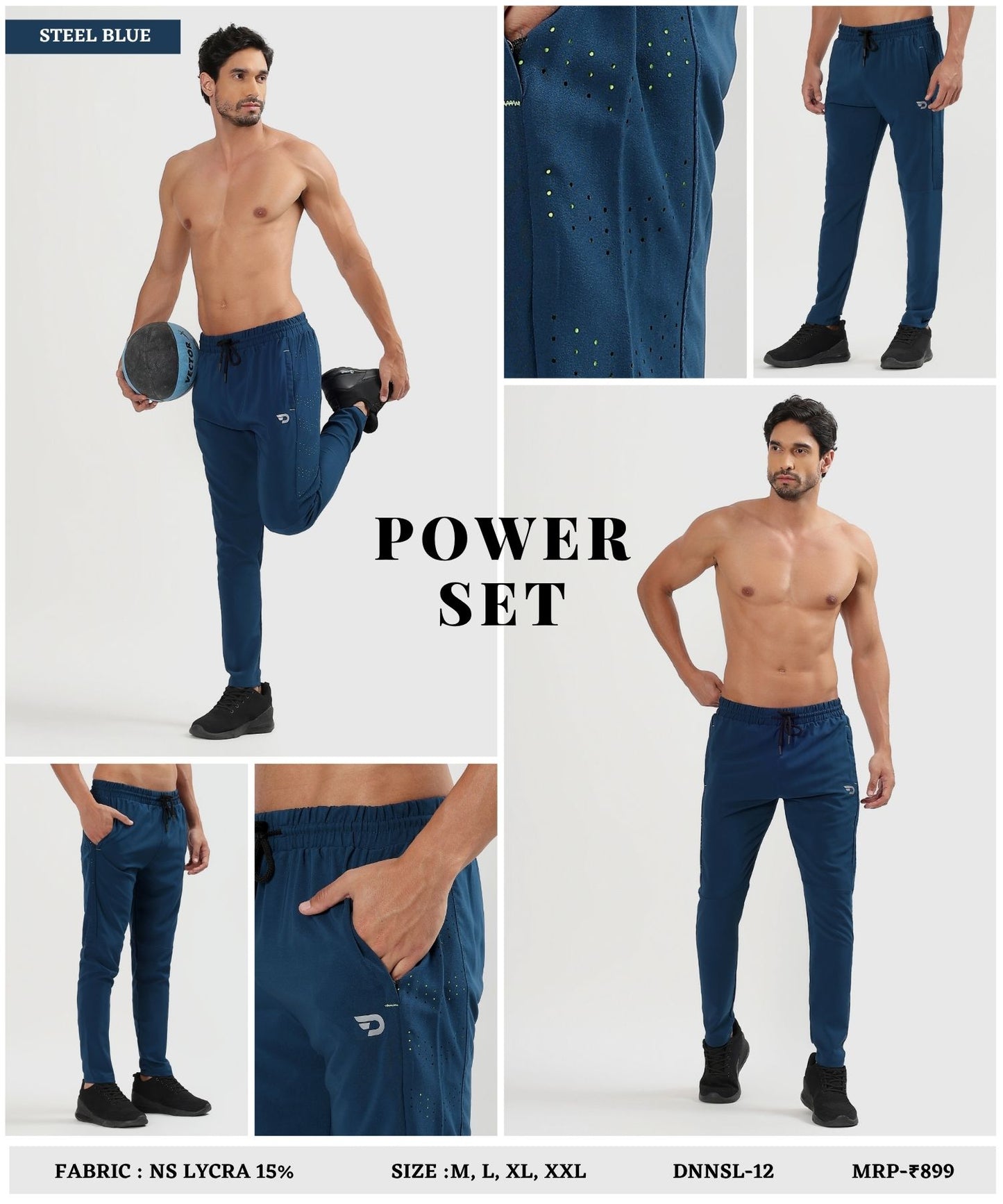 NS Laser Move Trackpant - Imported Ns Parachute Lycra Lower (20% Lycra, GSM-145)