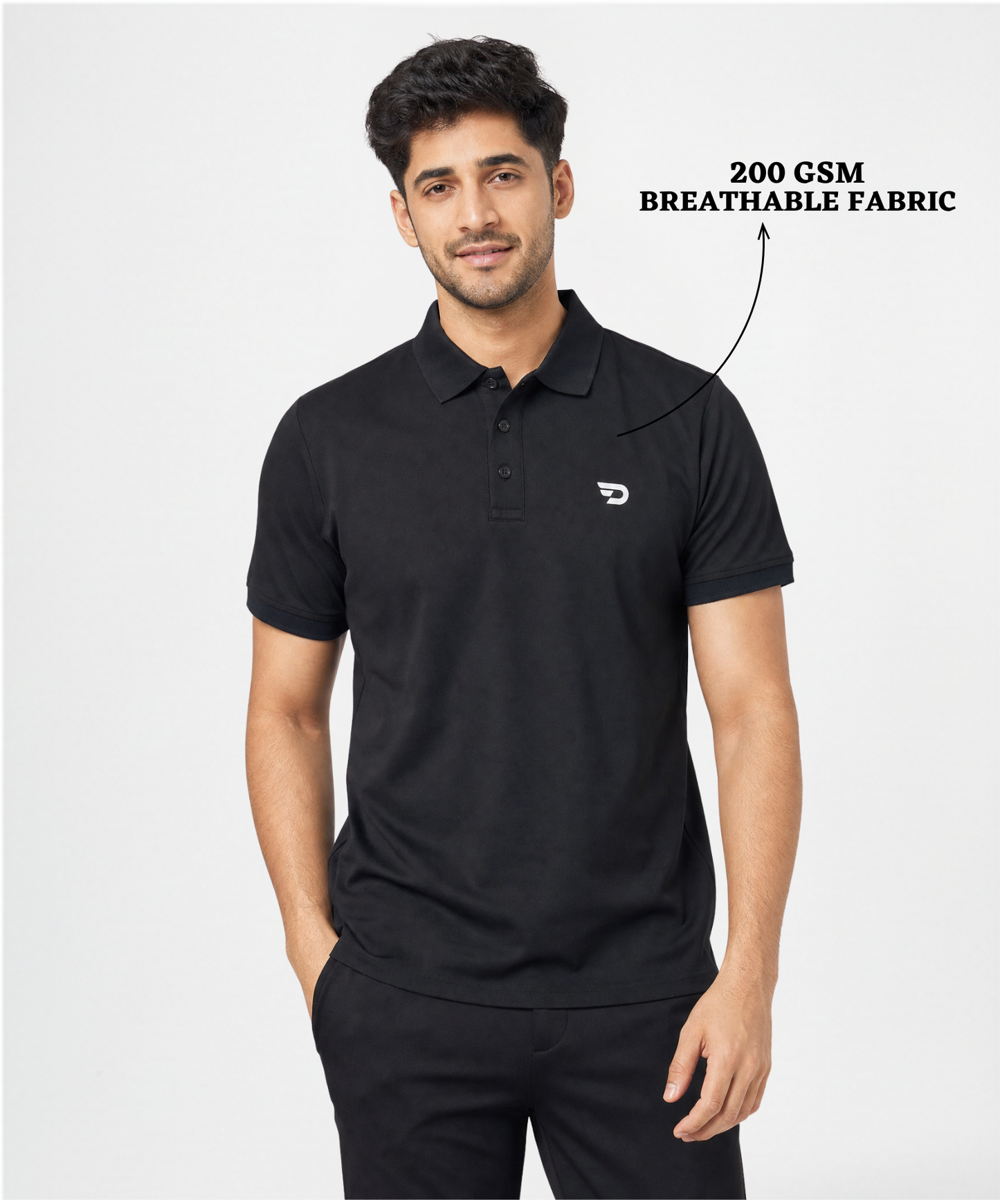 Premium Cotton Feel Plain Polo T-Shirt for Men | 200 GSM | Regular Fit