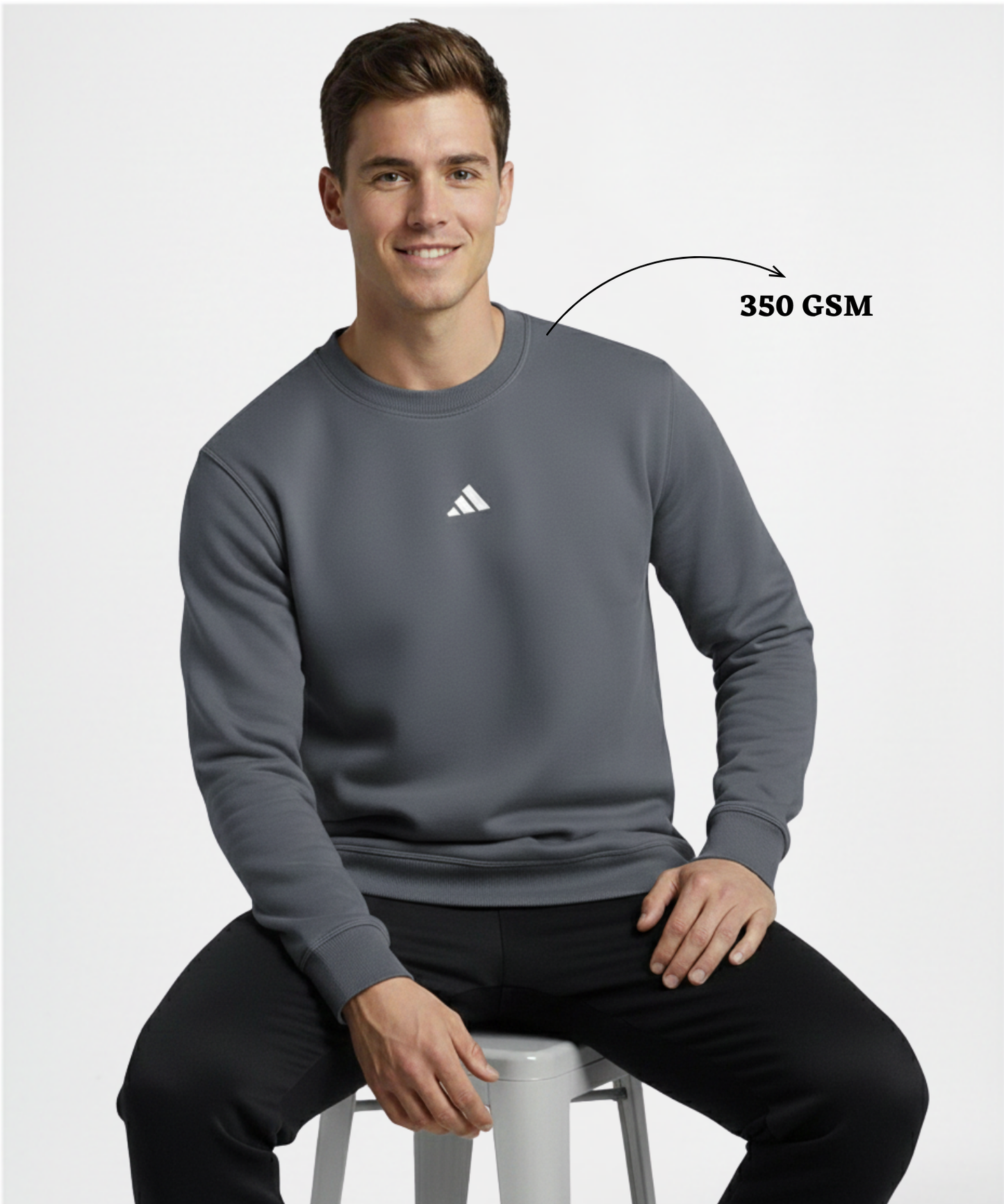 Premium Quality 3 Thread Cotton Lycra Sweatshirt (GSM 350)