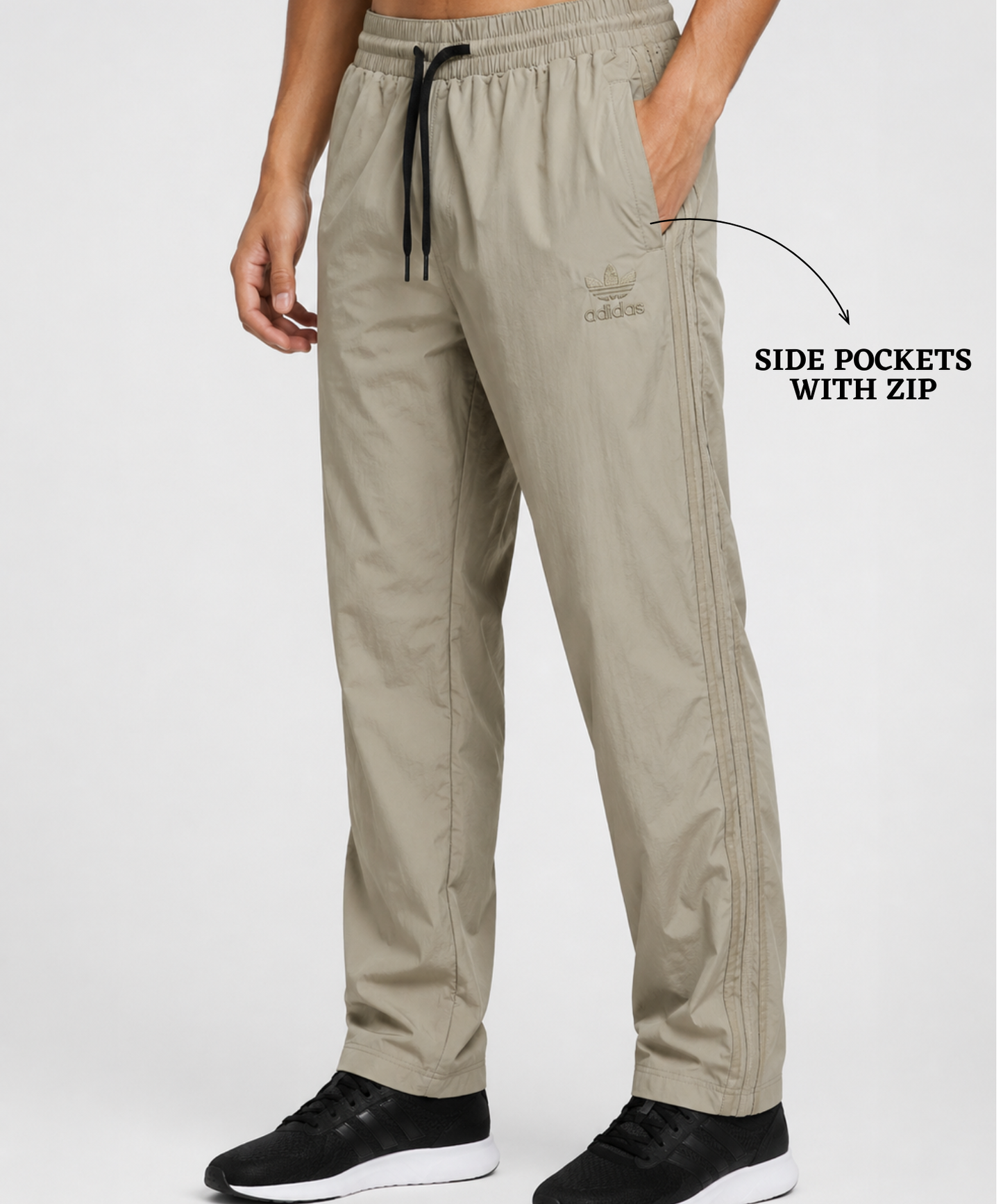 Imported Ns Terry Lycra Trackpant (GSM 180-190)| 3 Strip Design with Same Color
