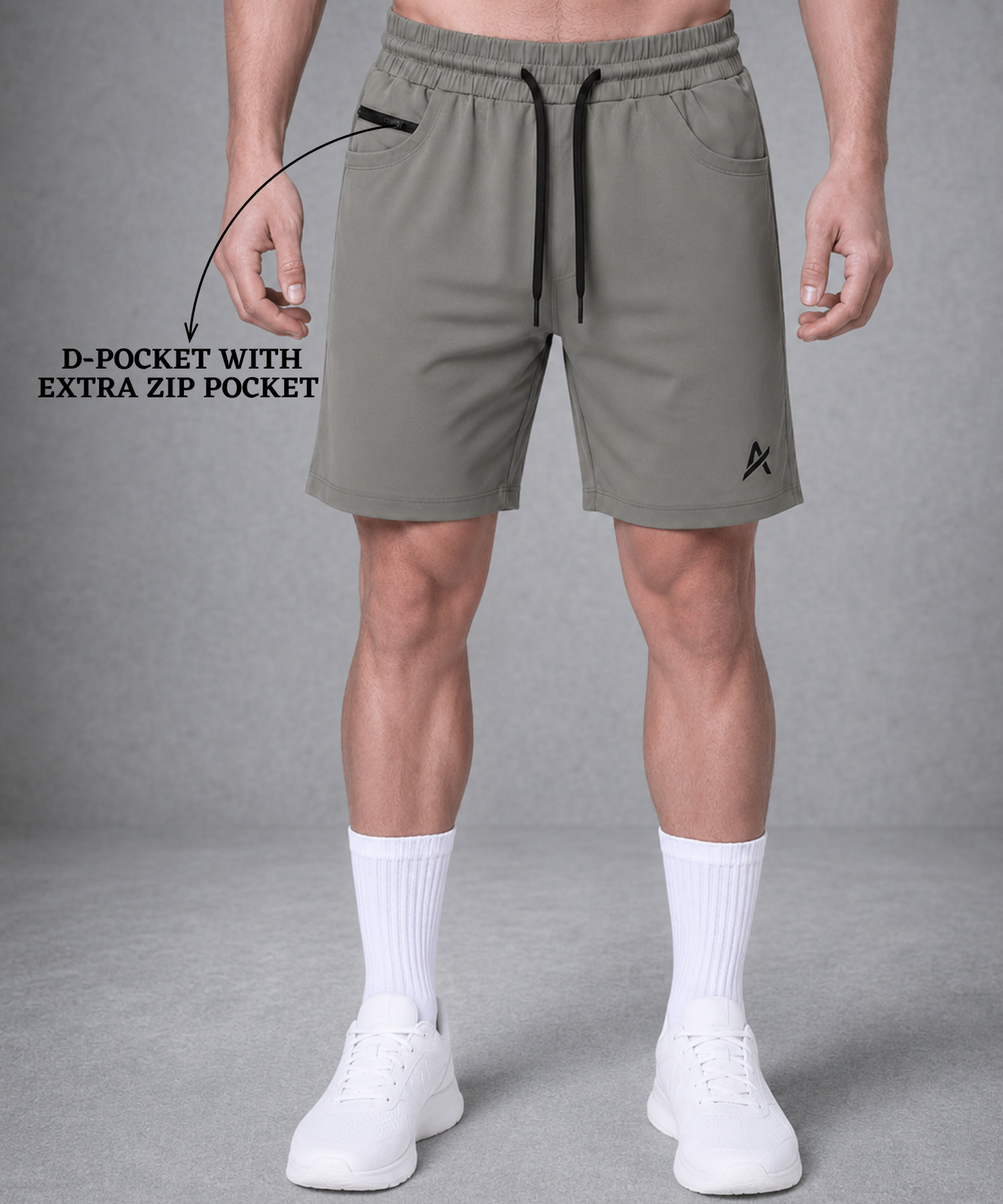Men’s Premium 4-Way Lycra Shorts (250 GSM) with D-Pockets |  Athvix Active Wear By Denmonk