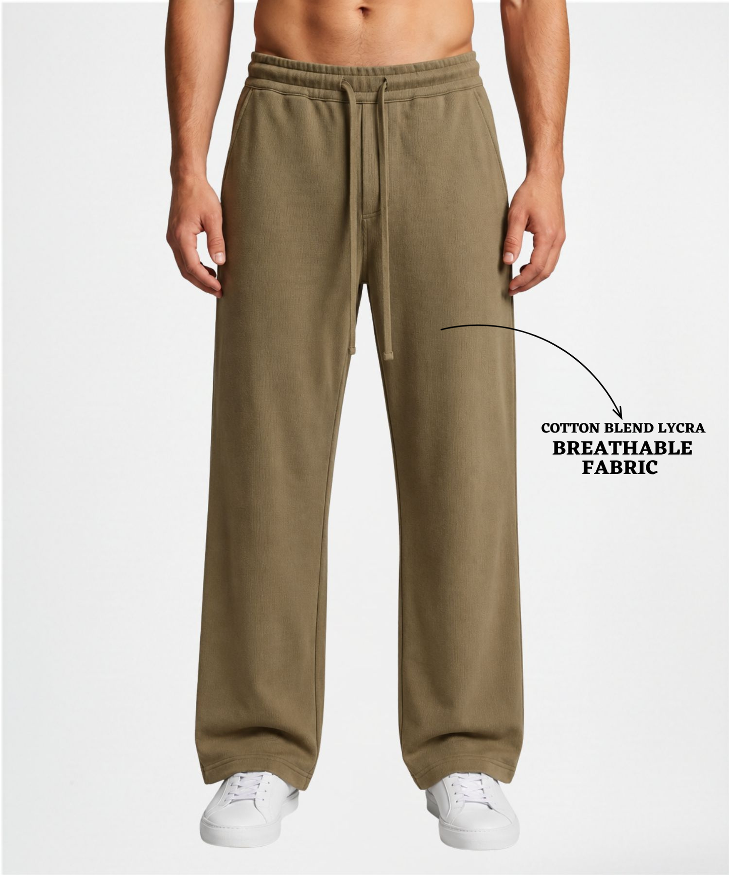 Premium Cotton Blend Lycra Straight Fit Trackpant for Men