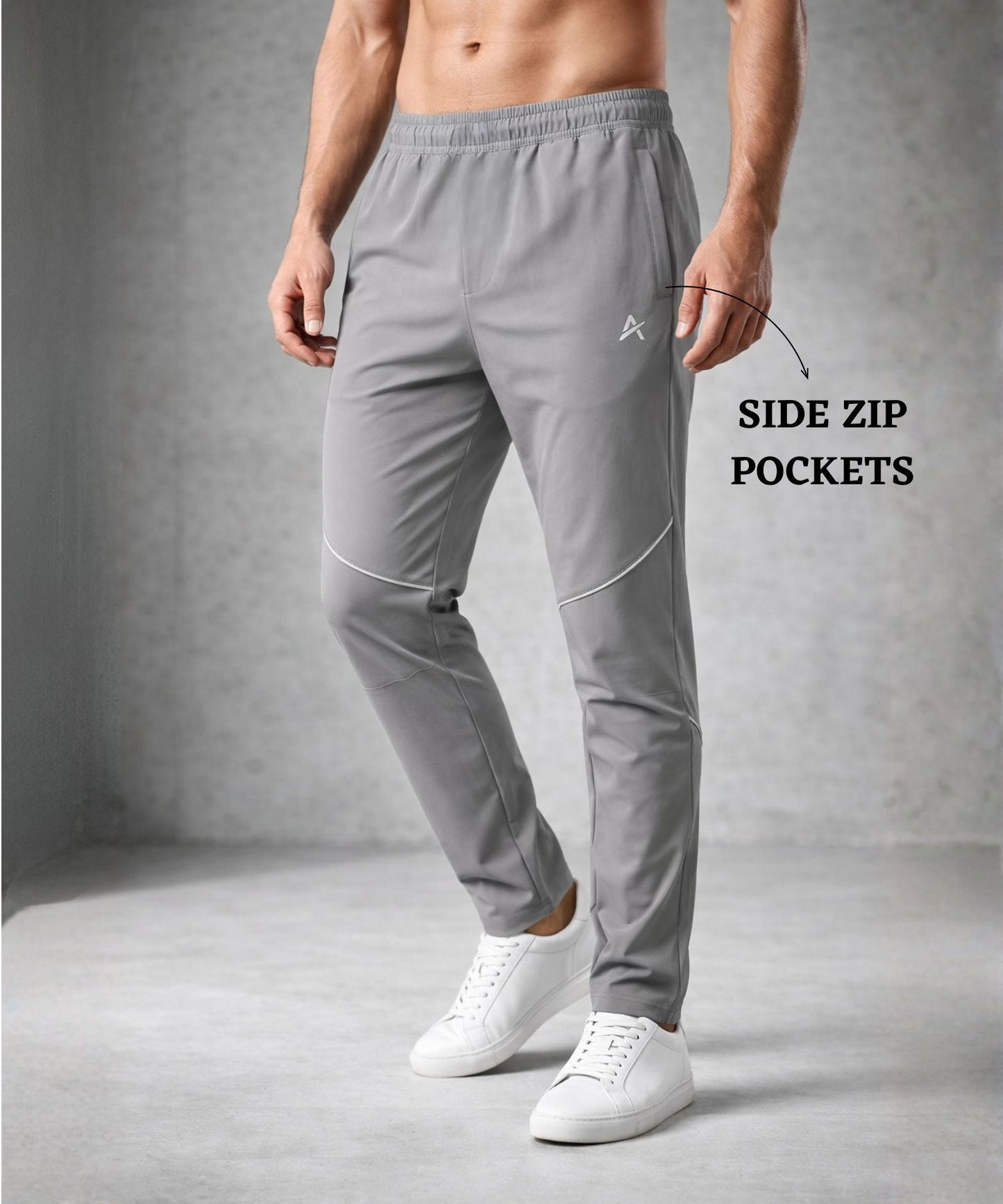 Athvix Imported NS Parachute Lycra Lower (12% Lycra, 130 GSM) with Stylish Piping | Athvix Active wear by Denmonk