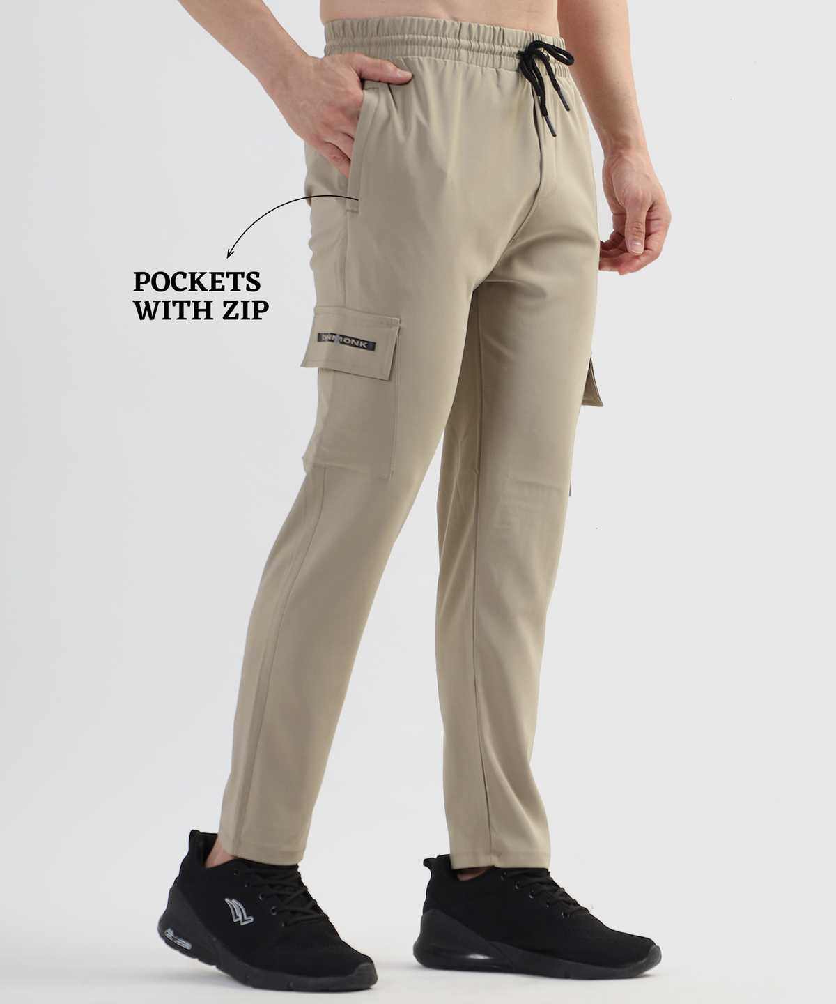 Cargo Style Trackpant – Imported Ns Parachute Lycra  | 145 GSM, 20% Lycra | Slim Fit