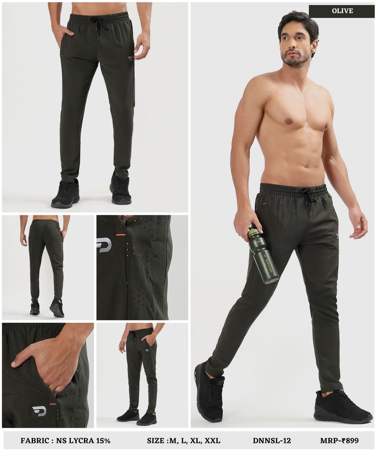 NS Laser Move Trackpant - Imported Ns Parachute Lycra Lower (20% Lycra, GSM-145)