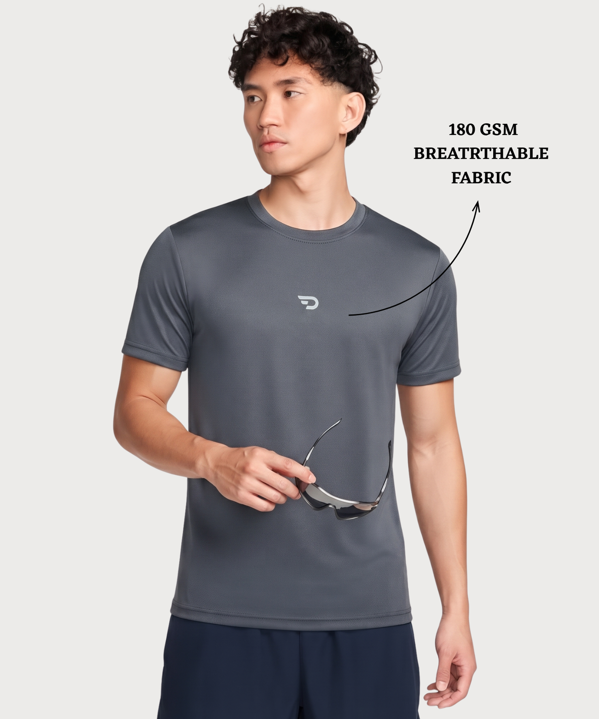 Denmonk Men's Imported Micro Aero Knit  Half Sleeve T-Shirt | 180 GSM | Regular Fit