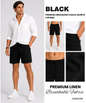 Men’s Imported Linen Blend Shorts – Soft Breathable 210 GSM Relaxed Modern Fit