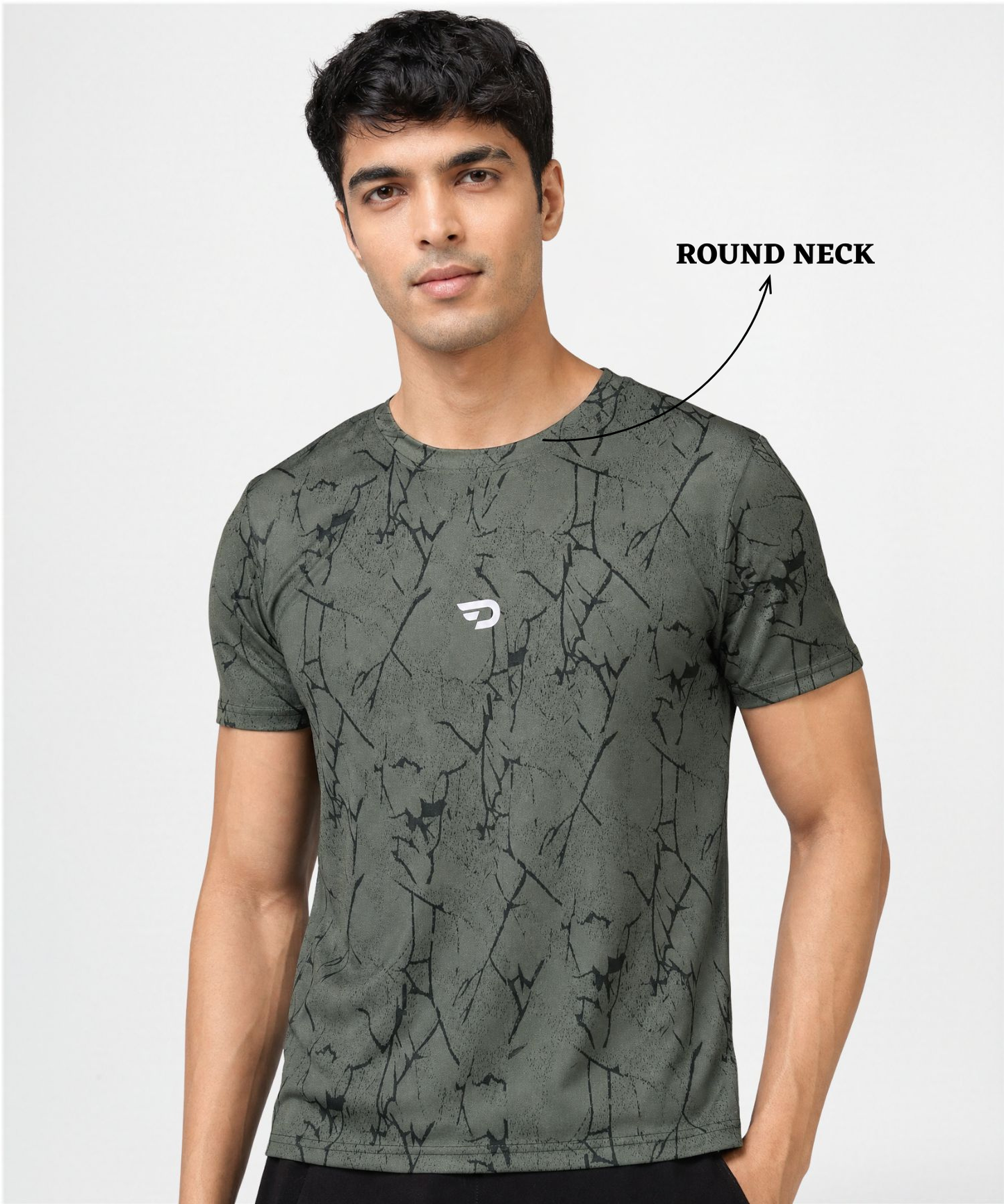 Men's Imported Printed Jacquard Lycra Sports T-Shirt | 170 GSM | Regular Fit