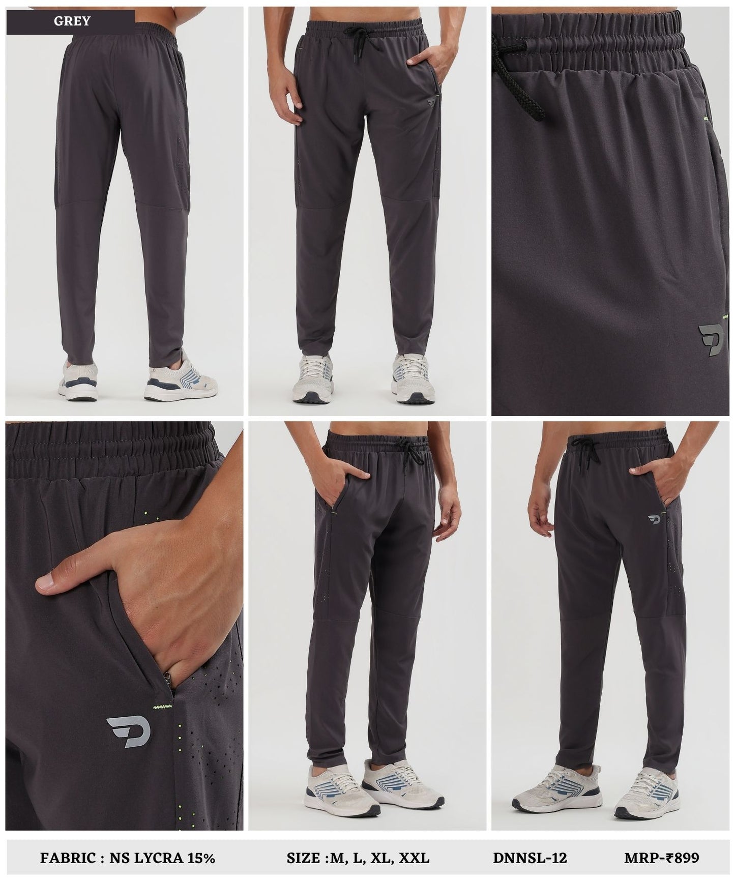 Laser Cut Design Trackpant – Imported Ns Parachute Lycra (145 GSM, 15% Lycra)