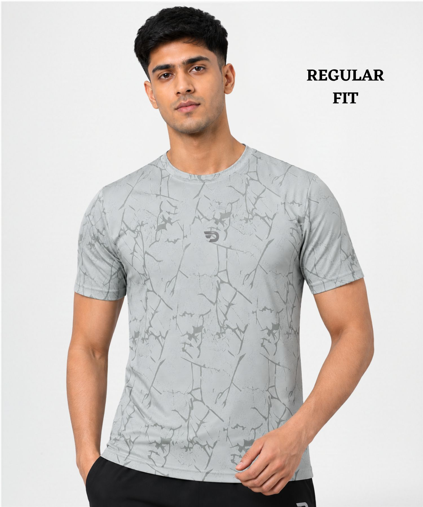 Men's Imported Printed Jacquard Lycra Sports T-Shirt | 170 GSM | Regular Fit
