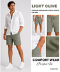 Men’s Imported Linen Blend Shorts – Soft Breathable 210 GSM Relaxed Modern Fit