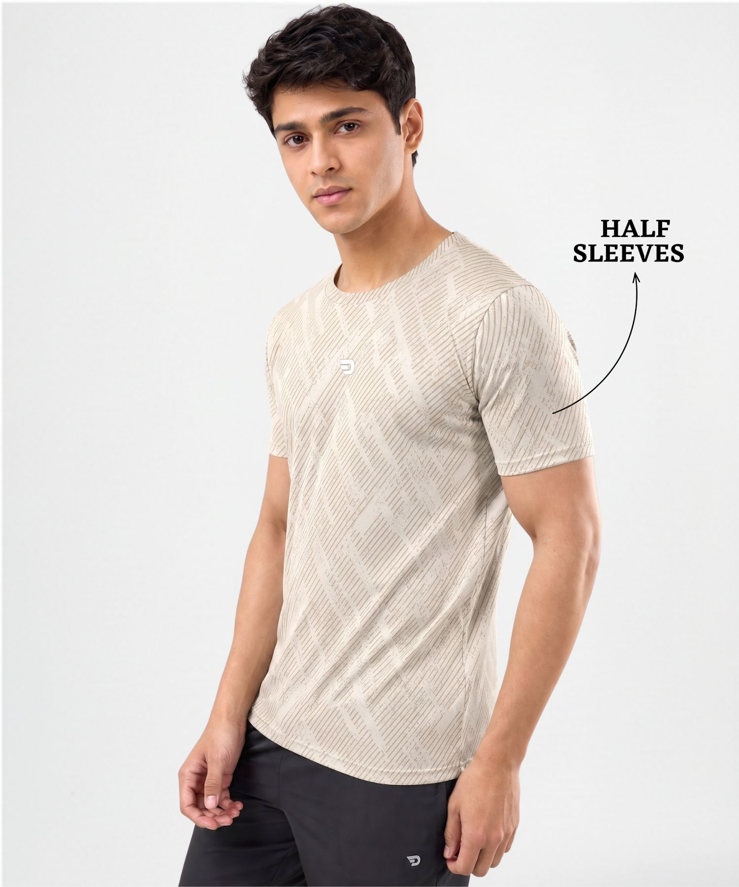 Men's Imported Jacquard Lycra Printed T-Shirt | 170 GSM | Regular Fit