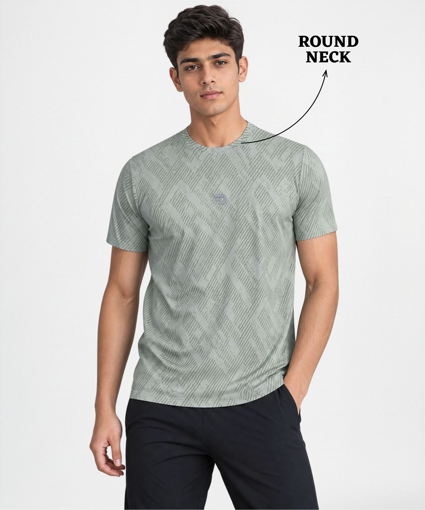 Men's Imported Jacquard Lycra Printed T-Shirt | 170 GSM | Regular Fit