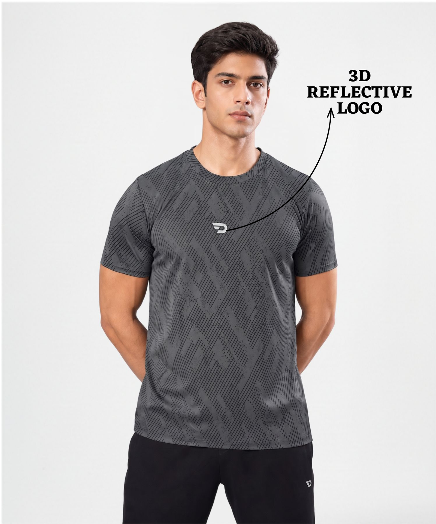 Men's Imported Jacquard Lycra Printed T-Shirt | 170 GSM | Regular Fit