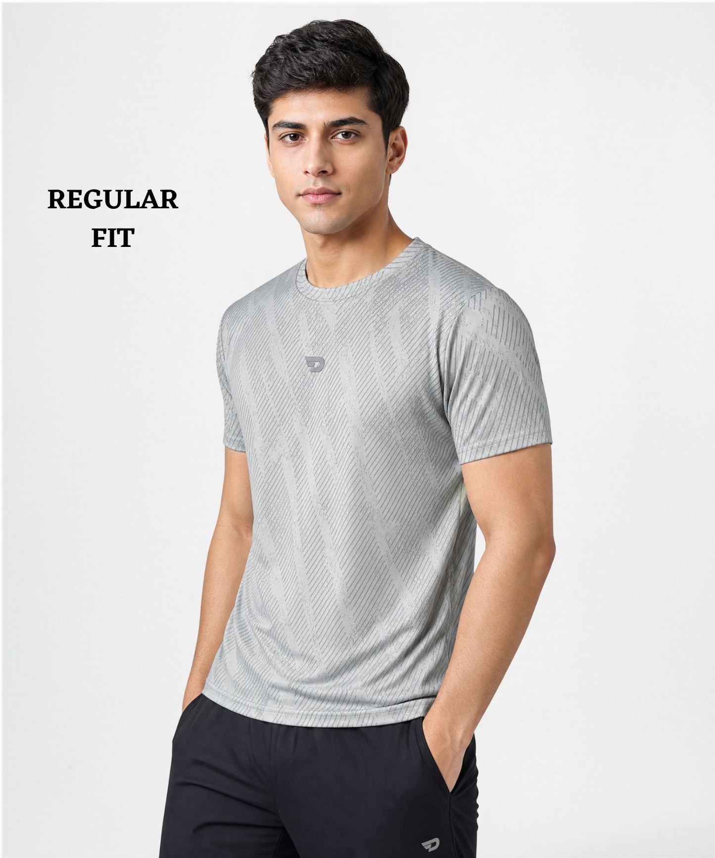 Men's Imported Jacquard Lycra Printed T-Shirt | 170 GSM | Regular Fit