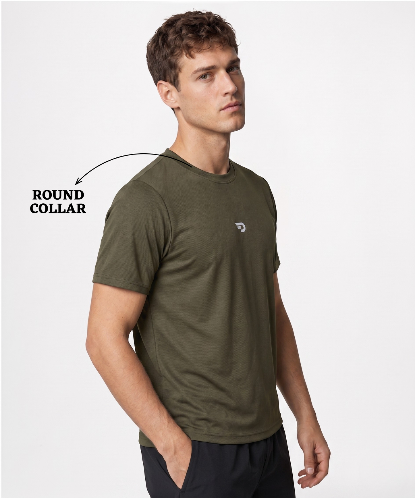 Men's Imported Mesh Jacquard Lycra Premium Activewear T-Shirt (170–180 GSM)
