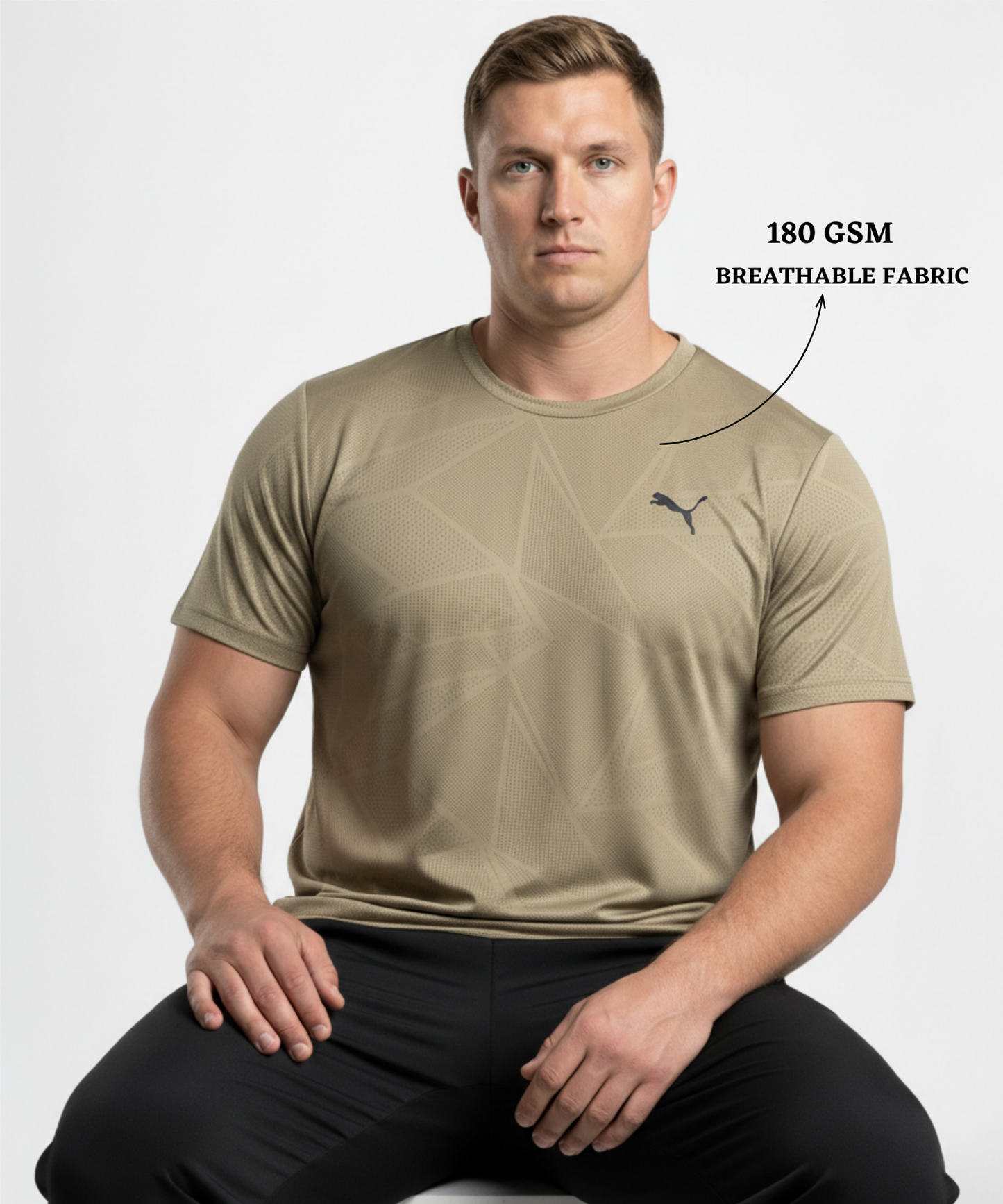 Imported Jacquard Lycra Plus Size T-shirt (GSM 180)