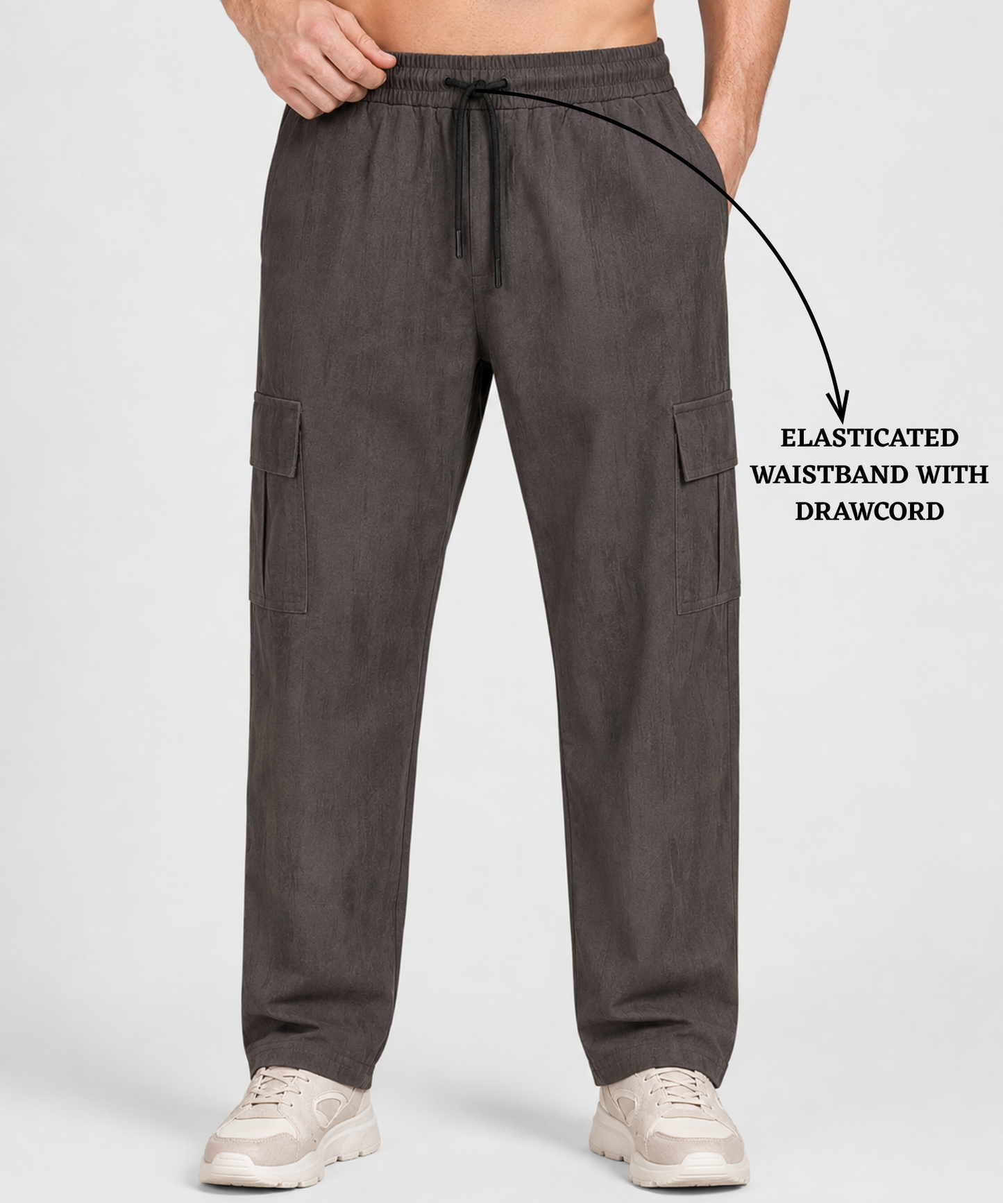 Men’s Imported Nylon Terry Lycra Cargo TrackPant – Soft Stretch Cargo for Daily & Casual Wear
