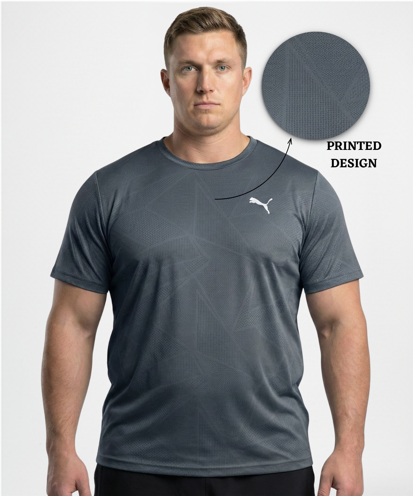 Imported Jacquard Lycra Plus Size T-shirt (GSM 180)