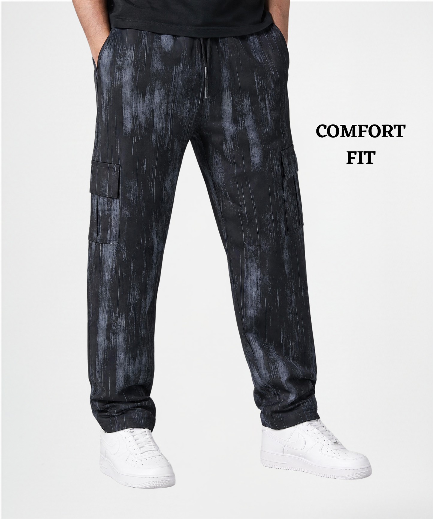 Men’s Imported Nylon Terry Lycra Cargo TrackPant – Soft Stretch Cargo for Daily & Casual Wear