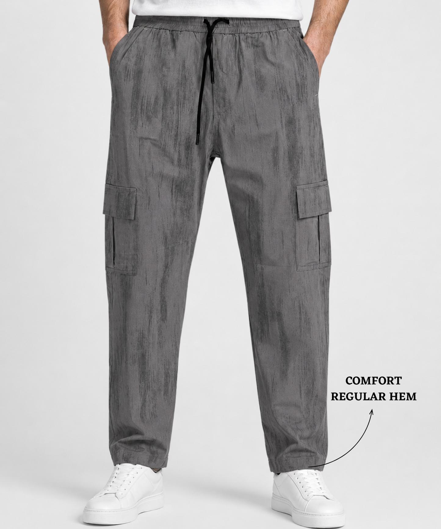 Men’s Imported Nylon Terry Lycra Cargo TrackPant – Soft Stretch Cargo for Daily & Casual Wear