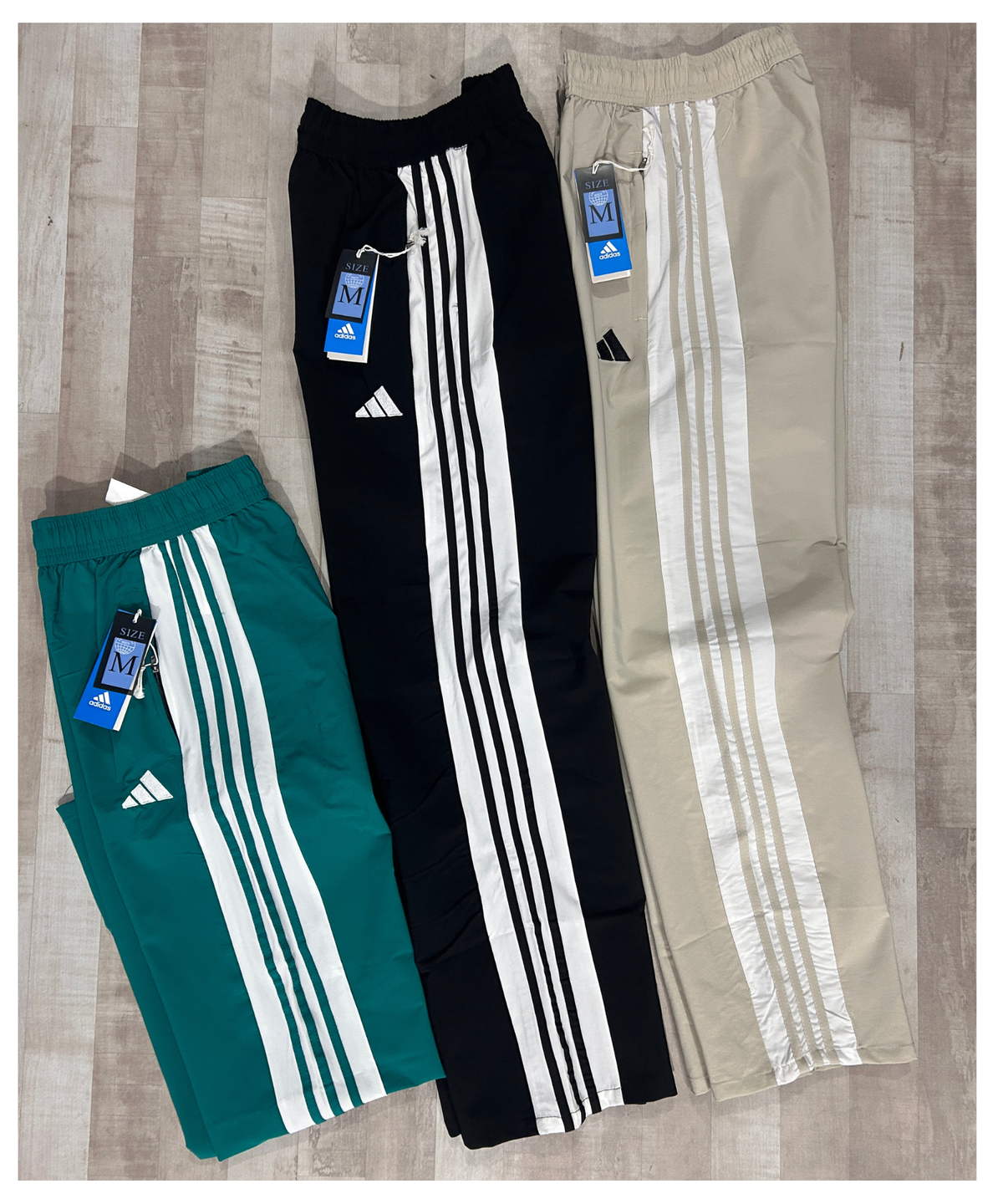 Imported Nylon Crush Lycra TrackPant with Contrast Three Strip Design  | 180 GSM | Straight Fit