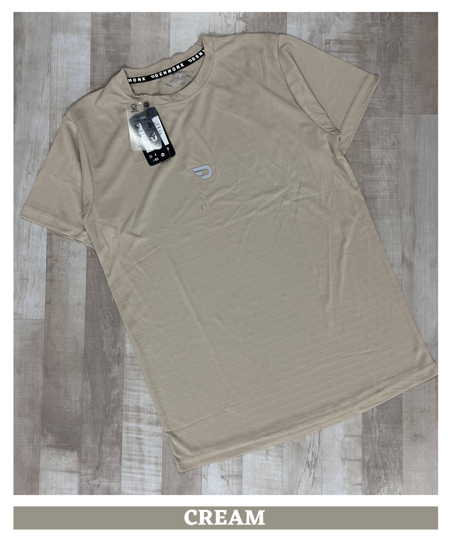 Imported Mesh Jacquard Lycra Men's Premium Half Sleeve T-Shirt | 170–180 GSM