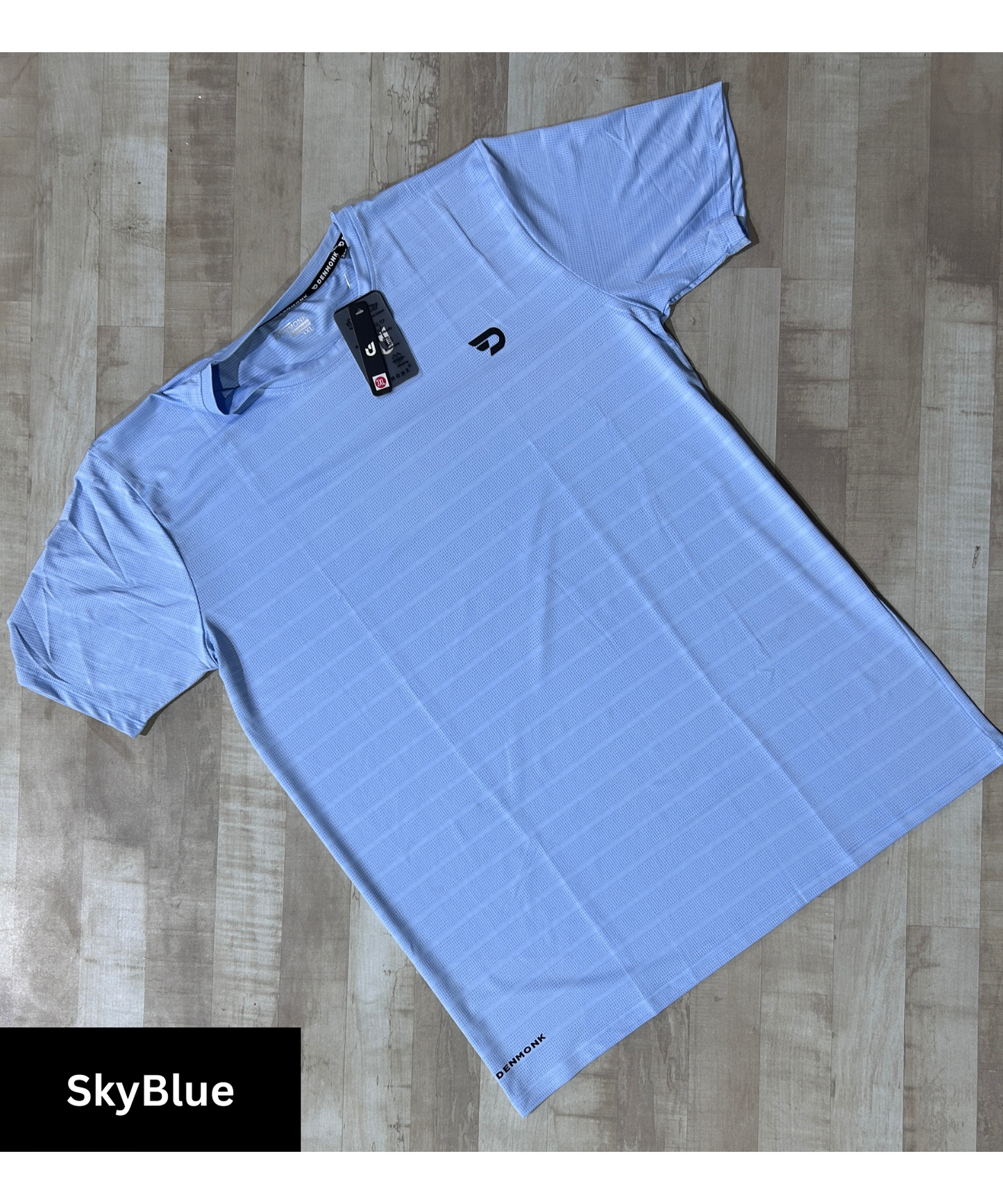 Pin Point Knit Lycra 6 Thread Stitching T-shirts