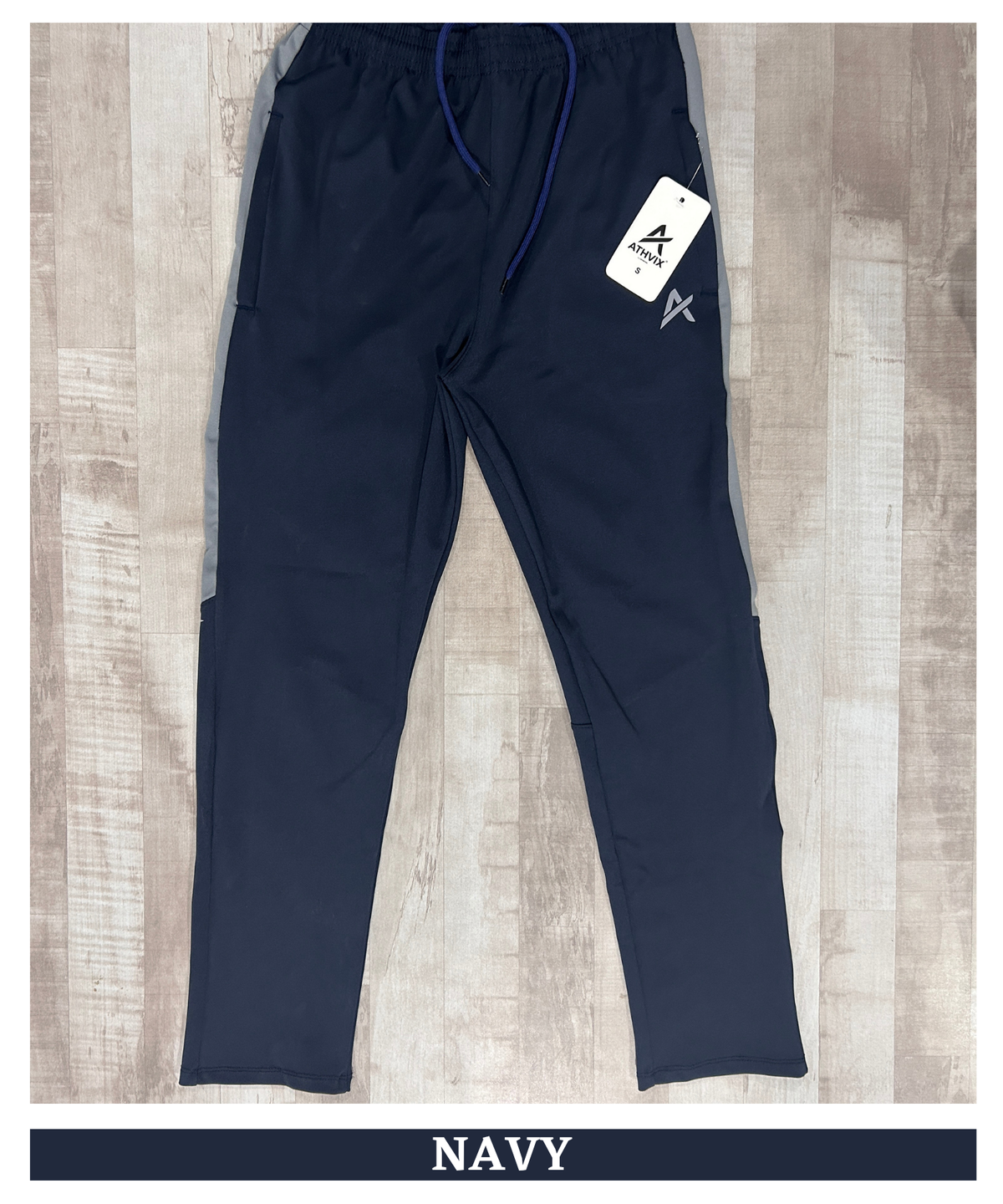 Athvix Activewear 4-Way Lycra Track Pants with Contrast Side Panel | 240 GSM | Slim Fit