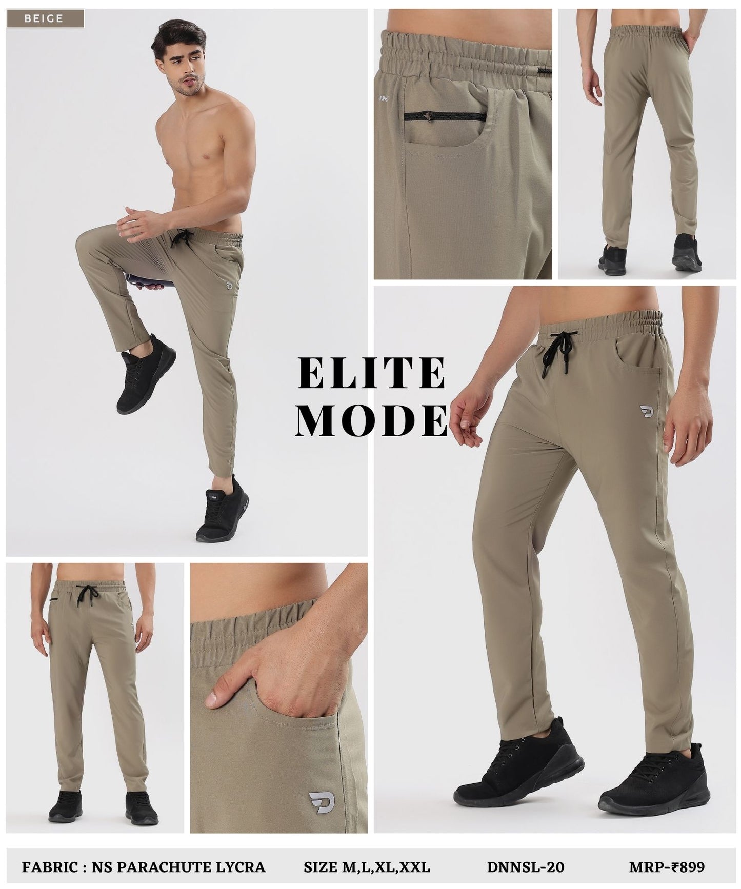 Parachute Flex TrackPant - Imported Ns Parachute Lycra Lower (15% Lycra 145 GSM)