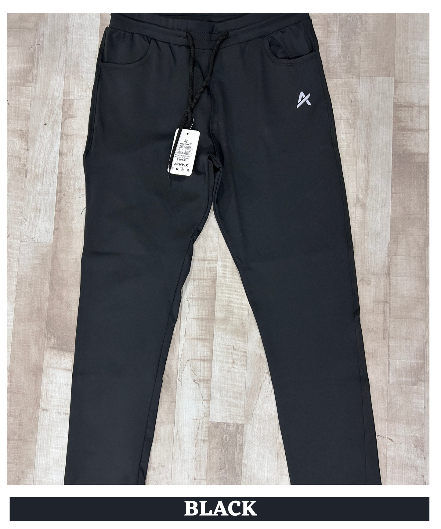 Imported 4-Way Lycra TrackPant – 240 GSM | D Pocket | Athvix Active Wear By Denmonk