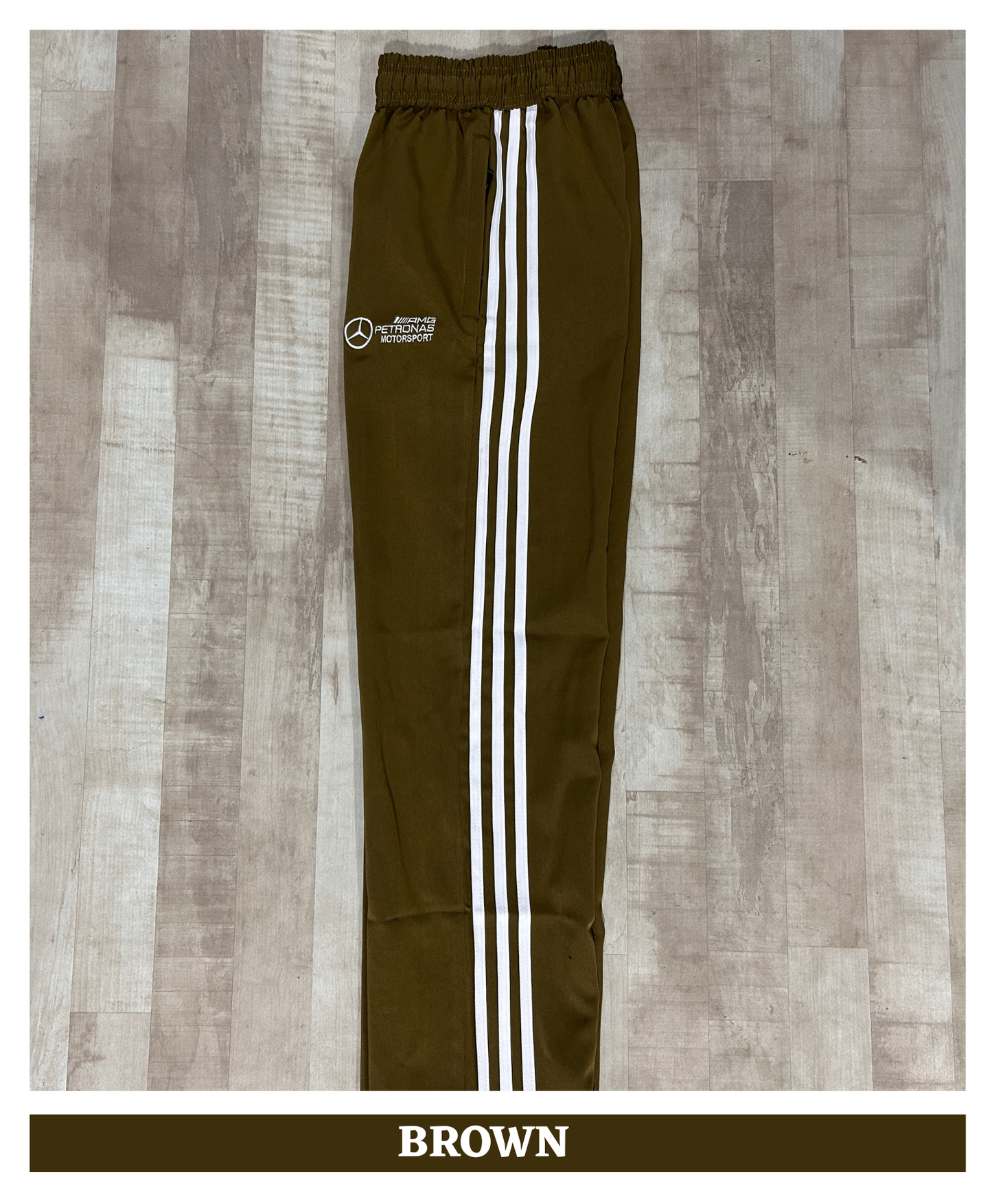 Imported NS Terry Lycra Trackpant (180–190 GSM) – Aqua Blue 3 Stripe Edition | Embroidery Logo