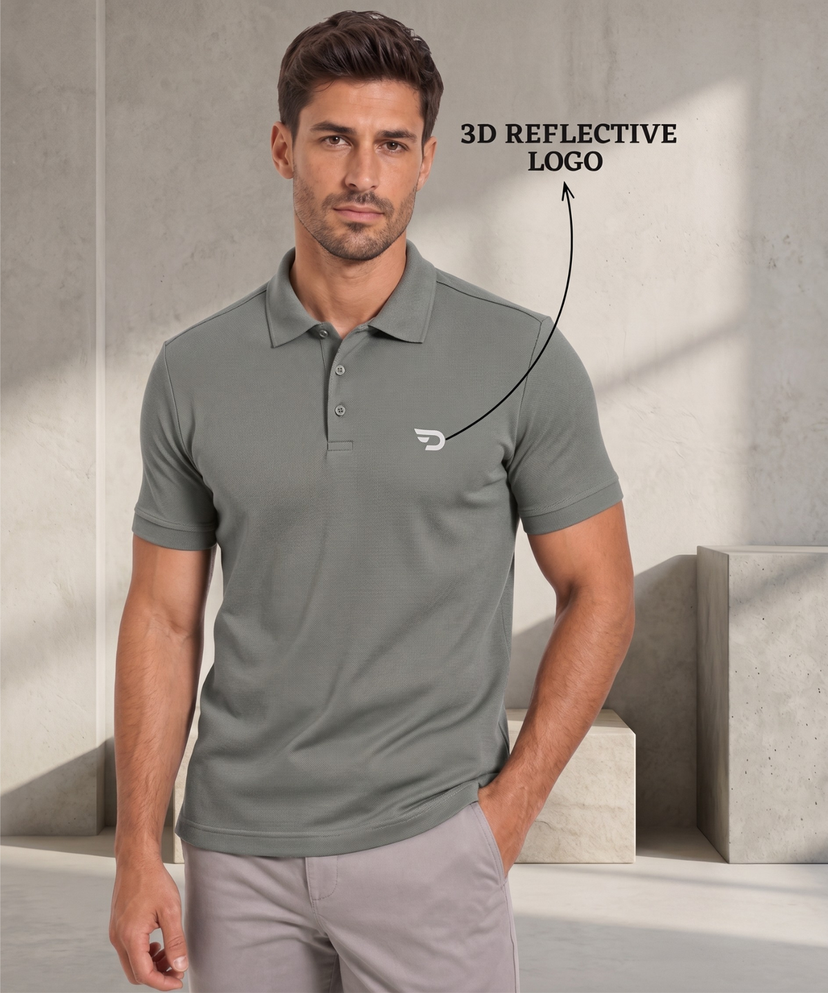 Denmonk Men's Honeycomb Jacquard Polo T-Shirt | Textured Knit | Regular Fit | 220 gsm