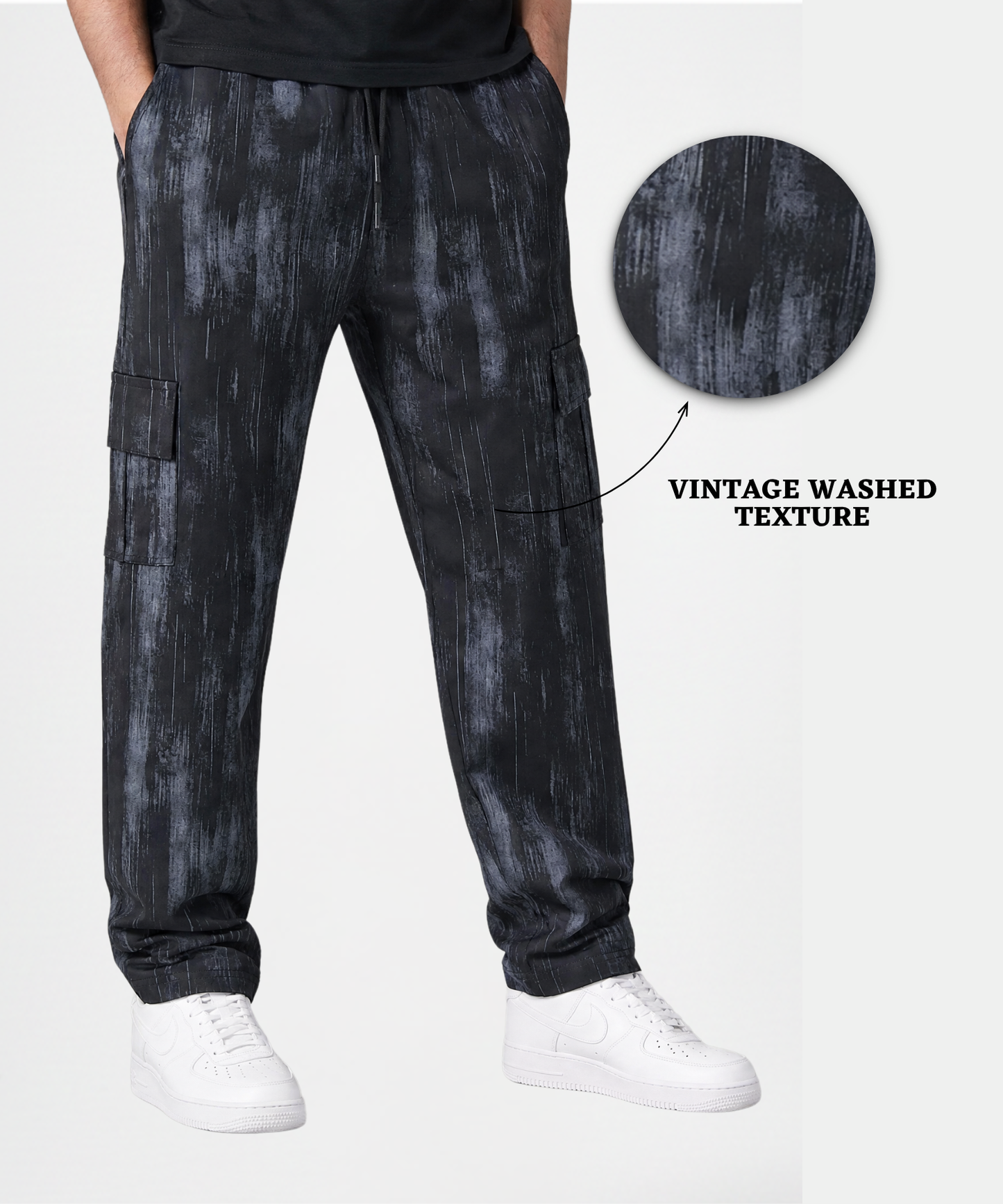 Men’s Imported Nylon Terry Lycra Cargo TrackPant – Soft Stretch Cargo for Daily & Casual Wear