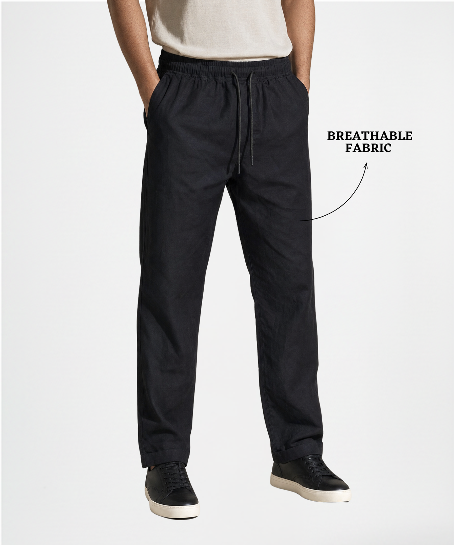 Premium Cotton Linen Slub Lycra Casual Pants – Comfort Fit