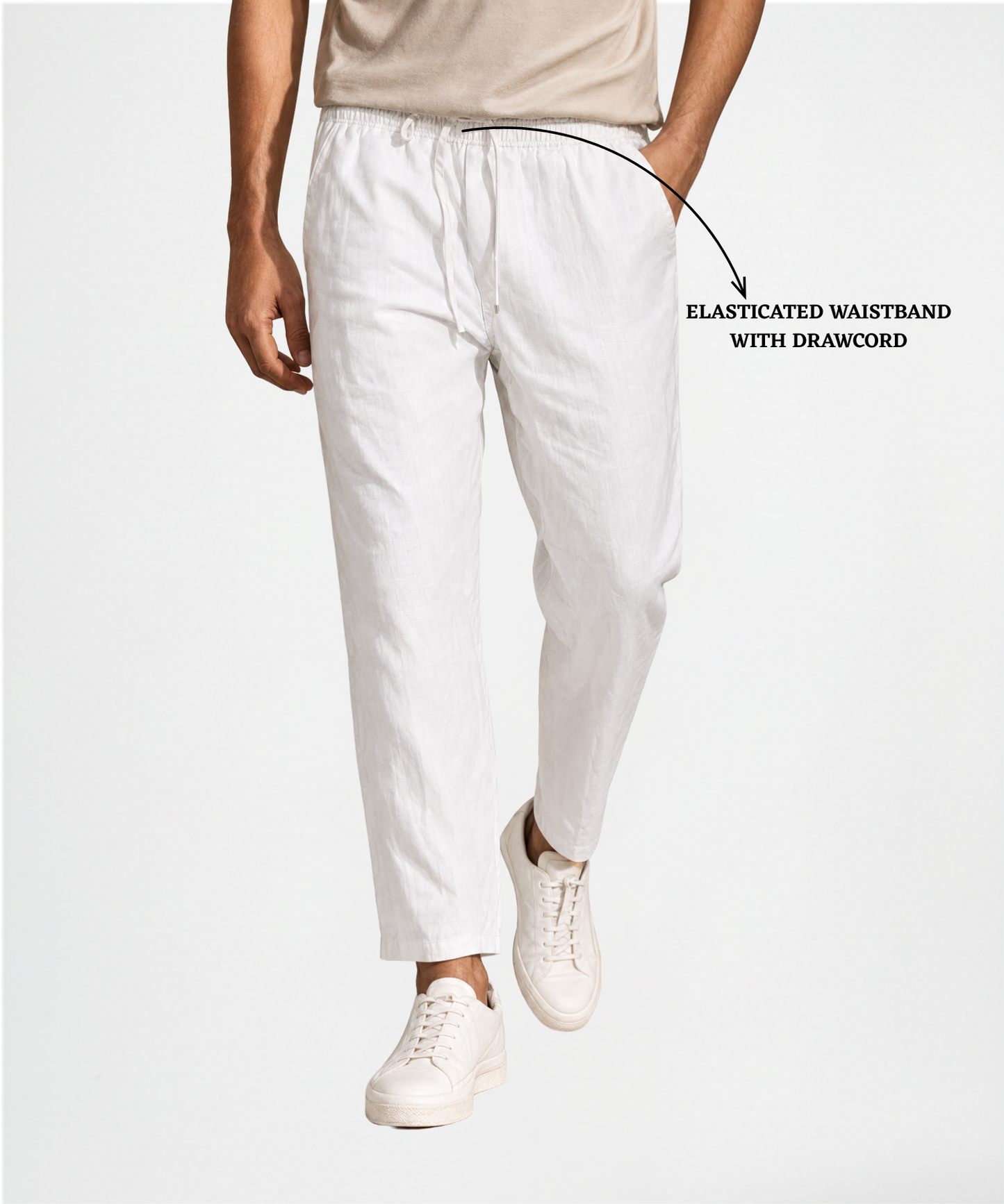 Premium Cotton Linen Slub Lycra Casual Pants – Comfort Fit