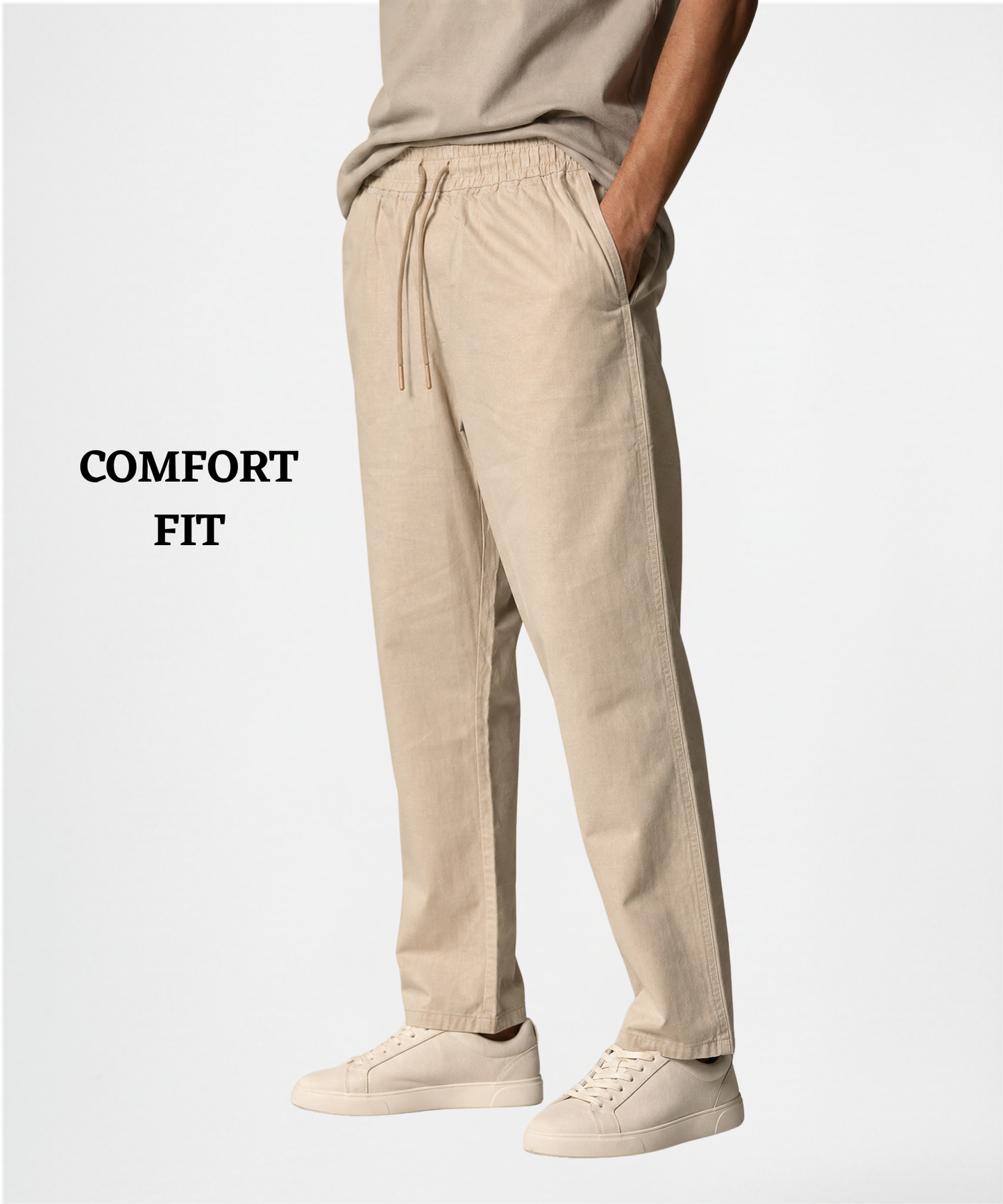 Premium Cotton Linen Slub Lycra Casual Pants – Comfort Fit