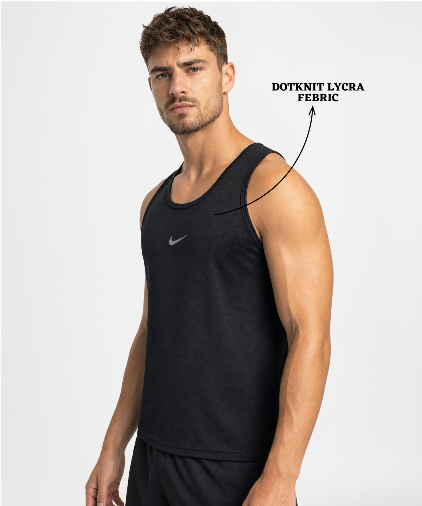 Imported Dotknit Lycra Sando (GSM 180)