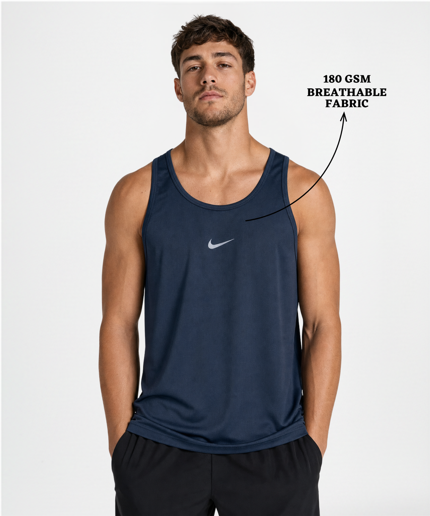 Imported Dotknit Lycra Sando (GSM 180)