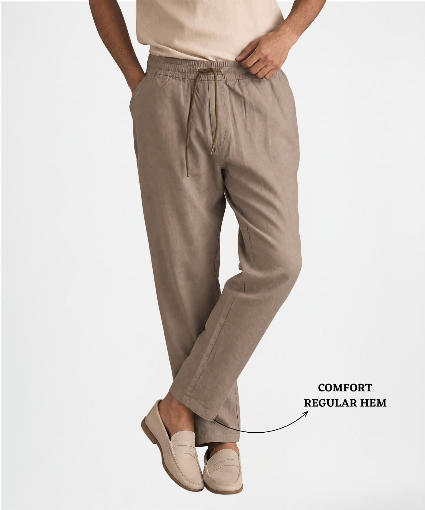 Premium Cotton Linen Slub Lycra Casual Pants – Comfort Fit