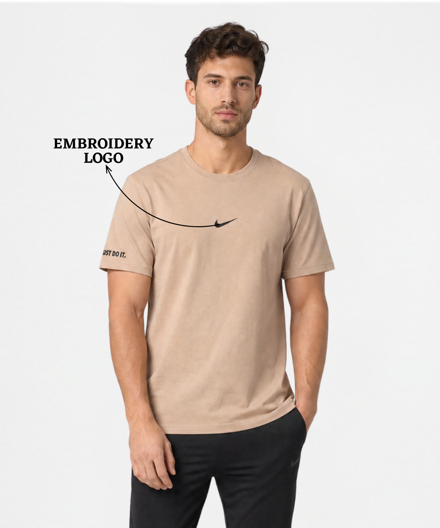Men’s Premium Cotton Blend Regular Fit T-Shirt – 220 GSM| Embroidery Logo