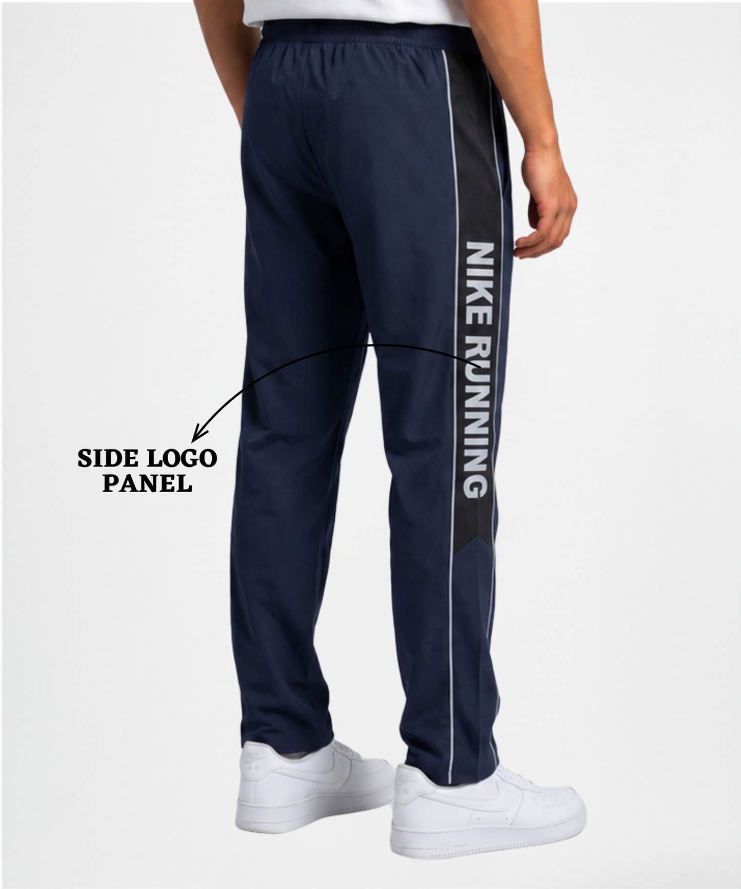 Imported Ns Parachute Lycra TrackPant(15% Lycra 145 GSM)| Side Contrast Panel Piping Design