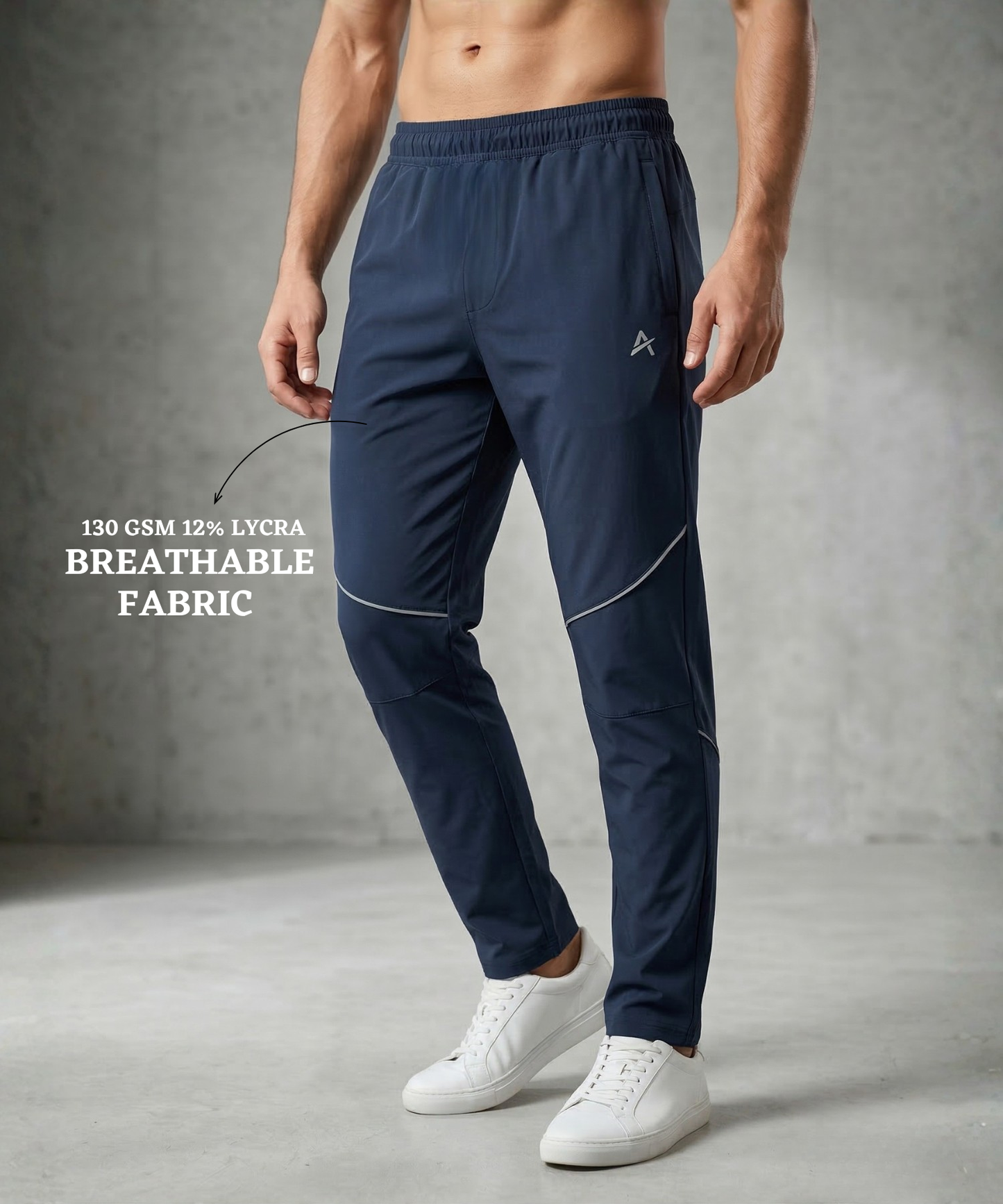 Athvix Imported NS Parachute Lycra Lower (12% Lycra, 130 GSM) with Stylish Piping | Athvix Active wear by Denmonk