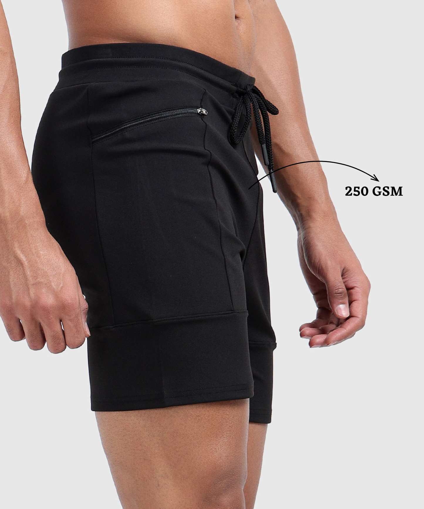 Men’s Imported 4-Way Stretch Taiwan Lycra Gym & Training Half Pant | GSM 250
